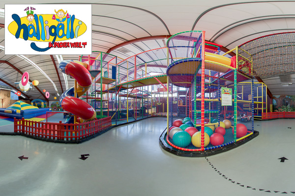 Google Street View Maps Business Fotograf 360 Grad Panorama 360° Fotografie Indoor Spielplatz Halligalli Rosbach